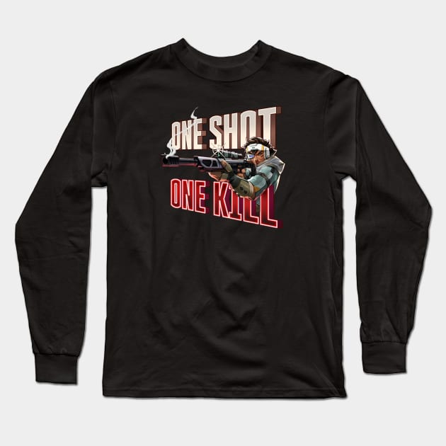 Vantage - One Shot One Kill Long Sleeve T-Shirt by Paul Draw